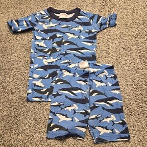 Blue Shark Print Pajama Set